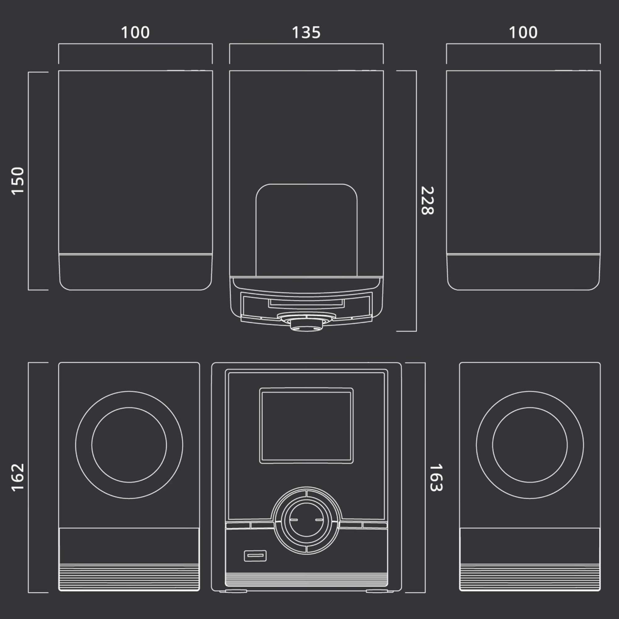 MUSE Stereoanlage, Kompaktanlage mit CD-Player & DAB Radio, Mini Stereoanlage mit 2 Lautsprecher, Musikanlage mit FM/DAB+ Digital-Radio, Bluetooth & AUX, MP3 & Spotify, Musik-Anlage Kompakt
