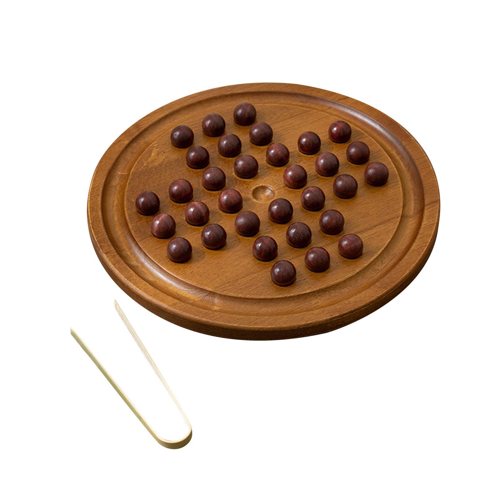 Classico gioco da tavolo indiano in legno solitario, attività divertente e coinvolgente, stimola le capacità di pensiero, migliora la pazienza e la
