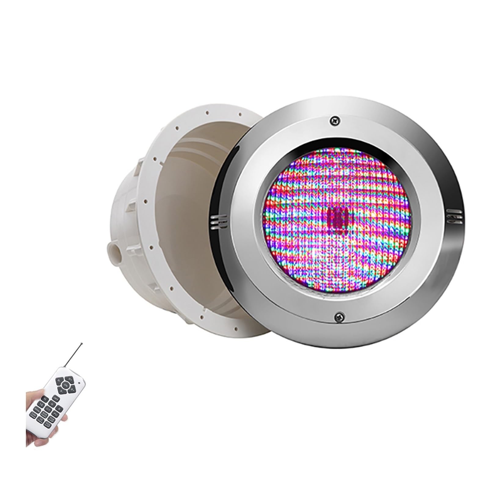 Par 56 RGBW Luce for Piscina con Controllo, AC 12V IP68 Materiale in Acciaio Inossidabile Luce Subacquea (25w)