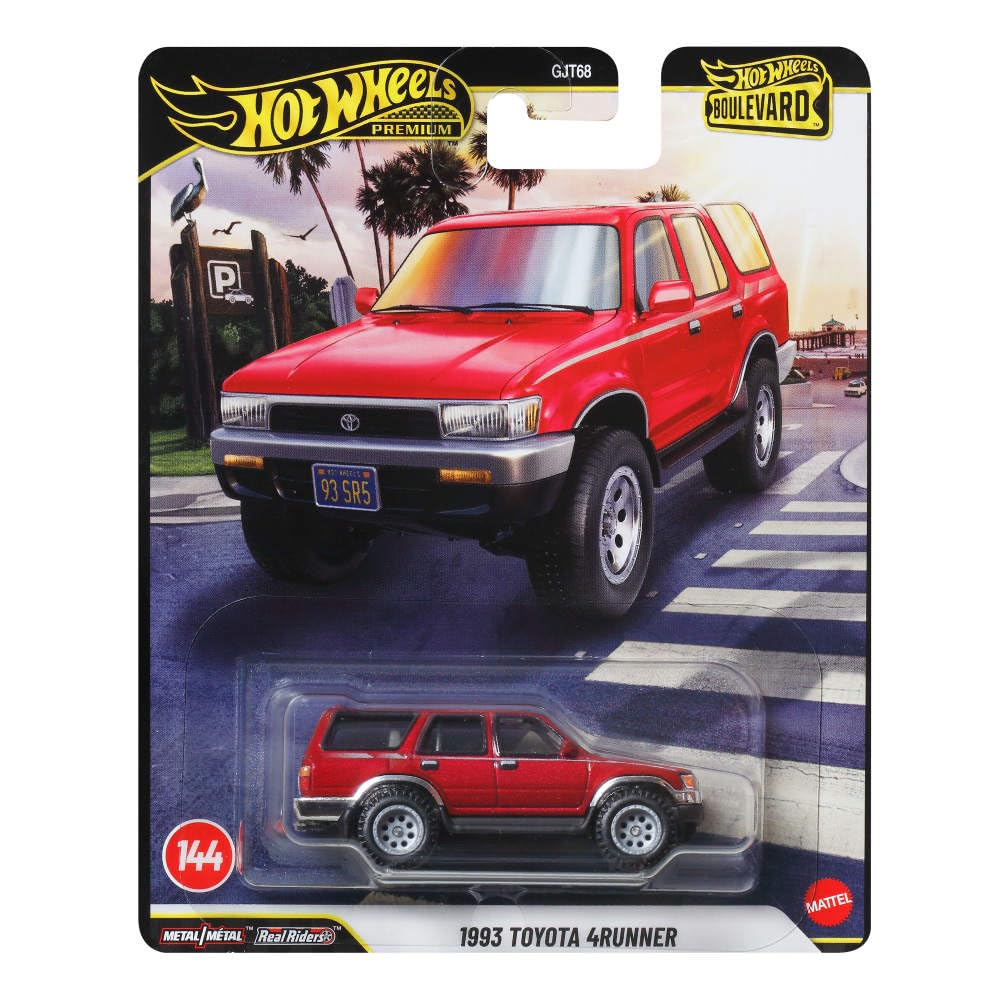 Hot Wheels Boulevard Premium Vehicles 1993 TOYOTA 4RUNNER GJT68 - JHW18, Red, 8 cm