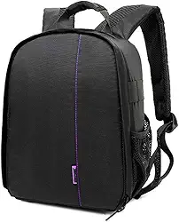 WSLCN Mochila para câmera, impermeável, estojo compacto para câmera DSLR/SLR