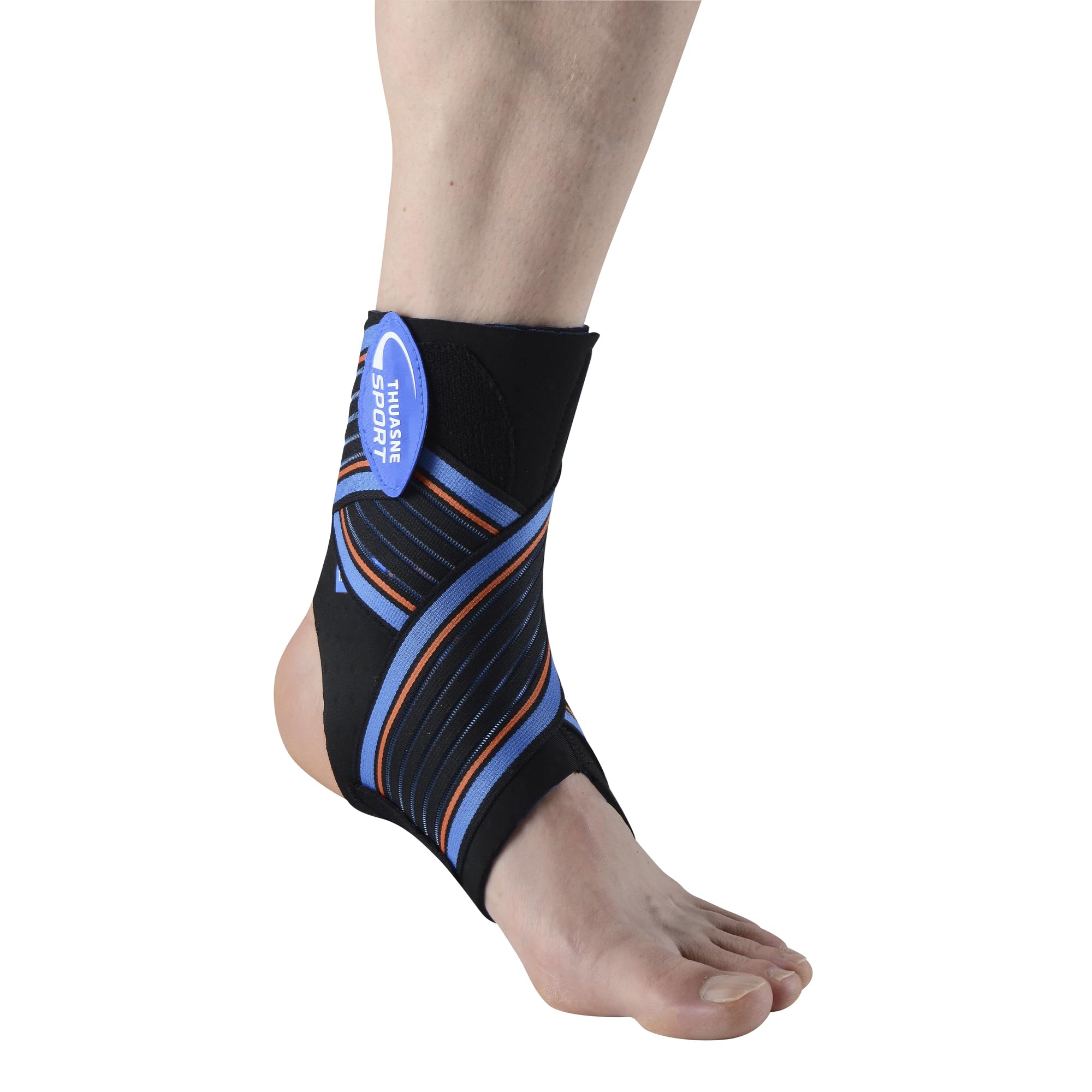 Thuasne Sport - Chevillère Strapping - Chevillère ligamentaire, Maintien Homogène - Entorse Légère, Cheville Instable - Indice de maintien 3/3 - Dispositif Médical CE - Taille M