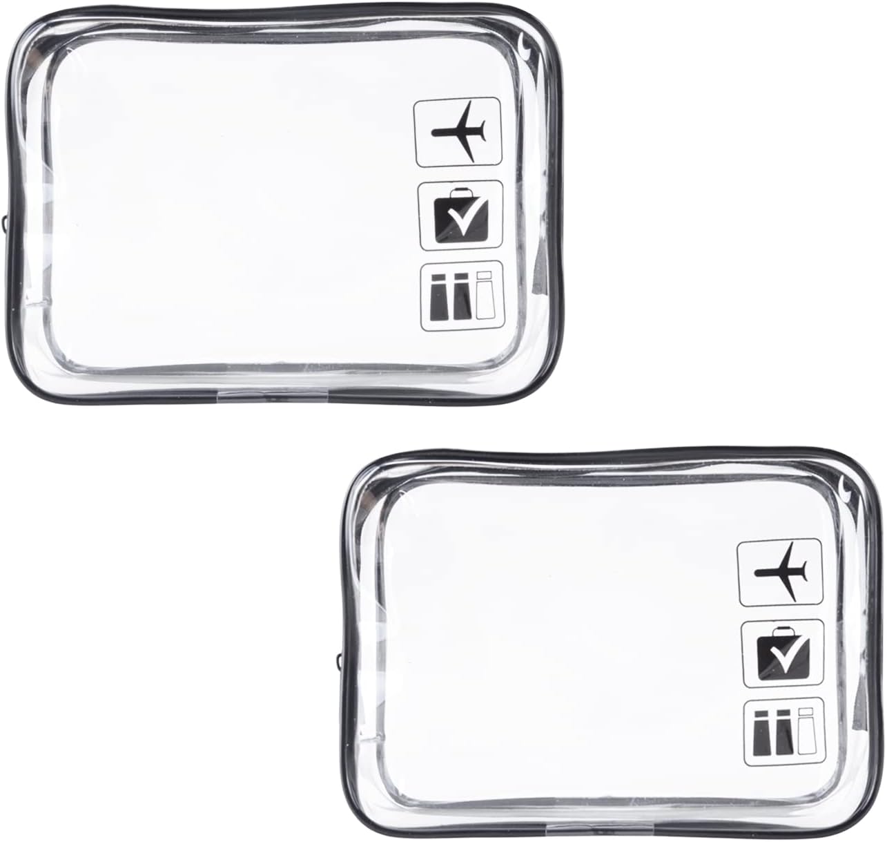 TSA Approved Toiletry Bag, 2 Pcs Clear Toiletry Travel Bag with Durable Zipper and TSA Aviation