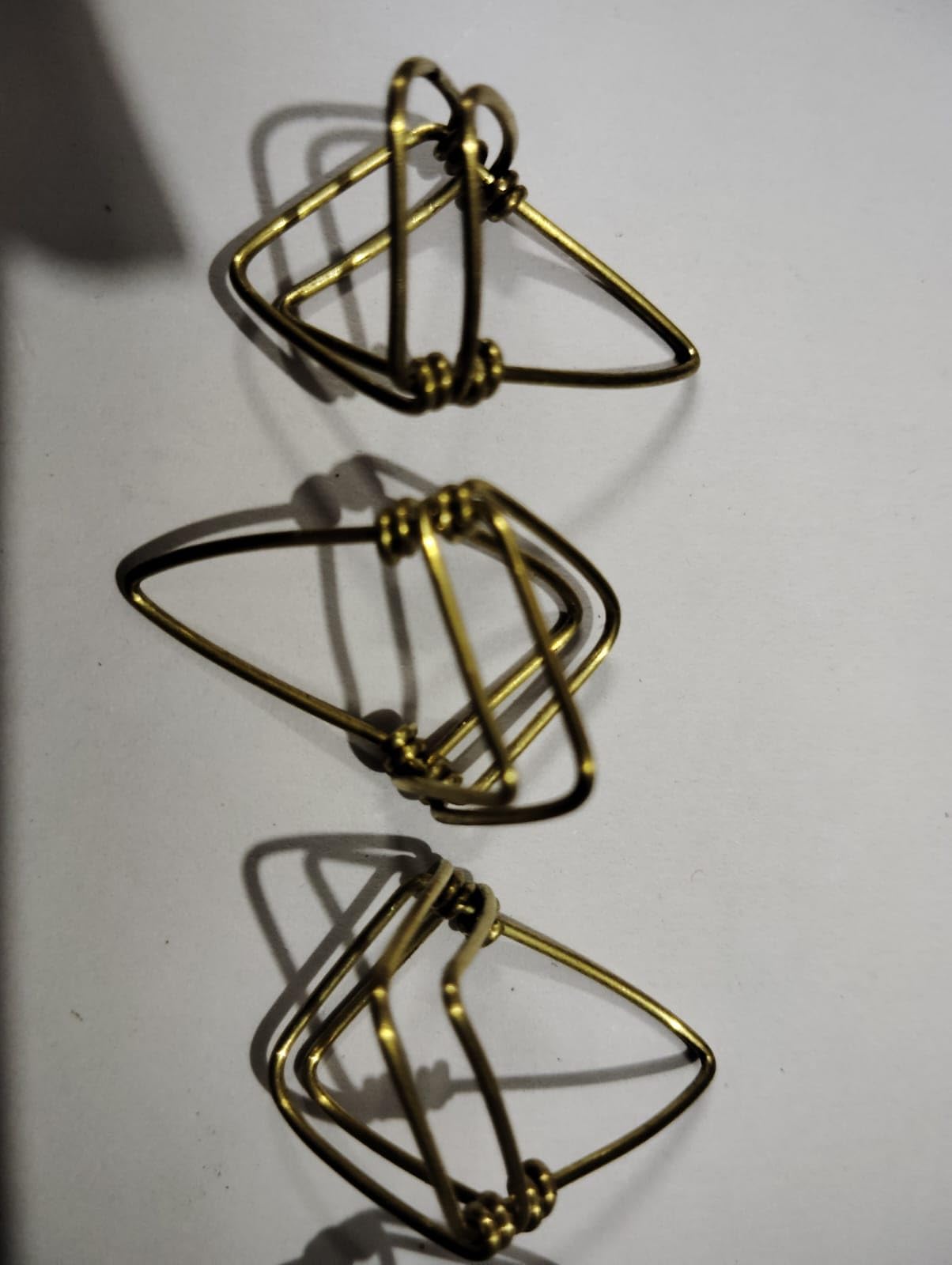 NEW 3 PCS DOUBLE WIRE PURE BRASS MIZRAB MIJRAB SITAR MUSICAL INSTRUMENT-image-45