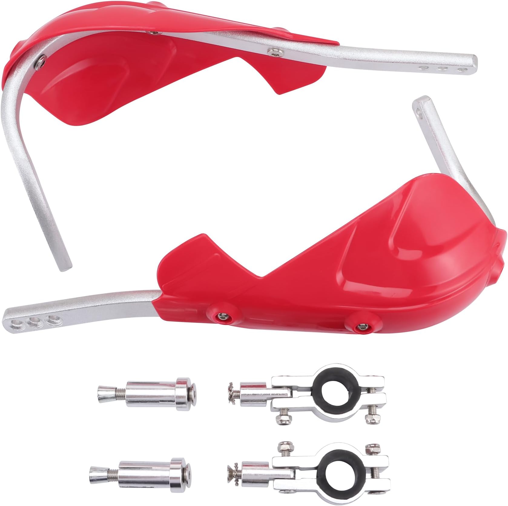 GOOFIT 7/8" Handlebar Hand Brush Guards Protector Handguards Assy with Aluminium Alloy Lever Replacement For Suzuki Motocross Motorcycle Off-road Pik Dirt Bike ATV Dark Red