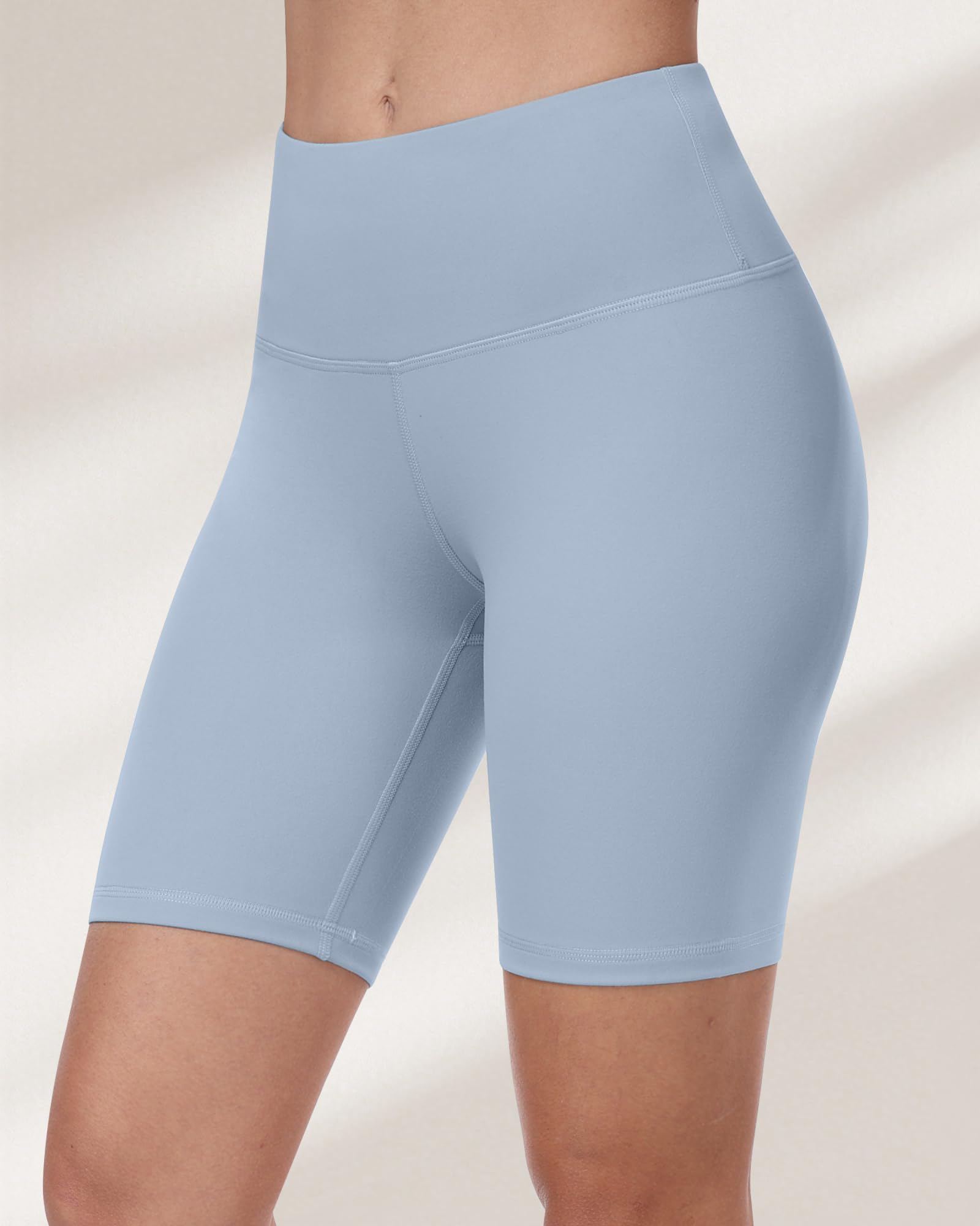 Pantalones cortos de ciclismo para mujer, cintura alta, control de abdomen, suaves, atléticos, gimnasio, yoga — view 16