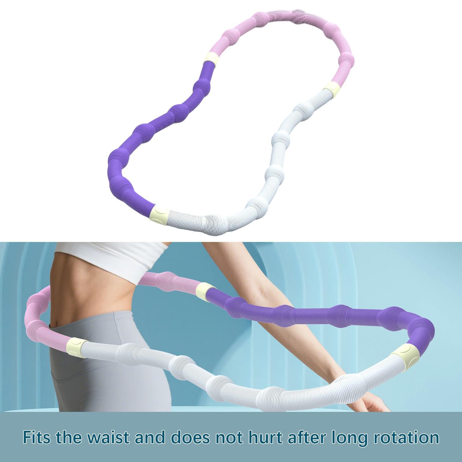 Cerchio per Esercizi Fitness, Accessorio Fitness, Anello Massaggiante in PVC con Molla, Attrezzatura per Ginnastica Addominale, Adatto a Donne E Uomin