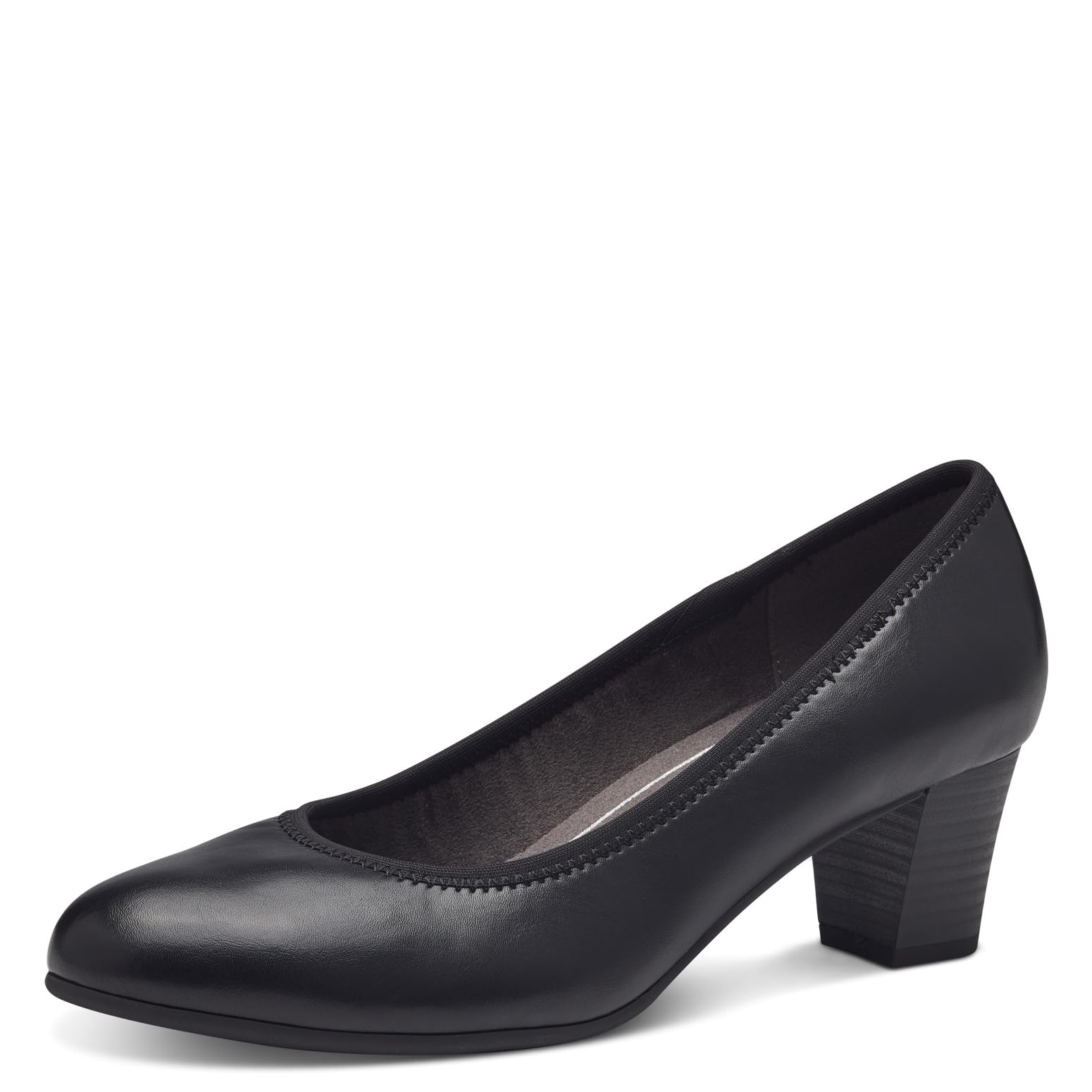 Jana Dames Pumps Met Riem Veganistische Schoenen Met Lage Hak Zwart  Maat 39 Breed