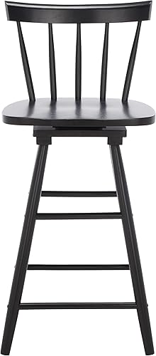 Miniatura 4 de Safavieh Home Collection Tage Farmhouse - Taburete giratorio de madera maciza de madera maciza de 25 pulgadas