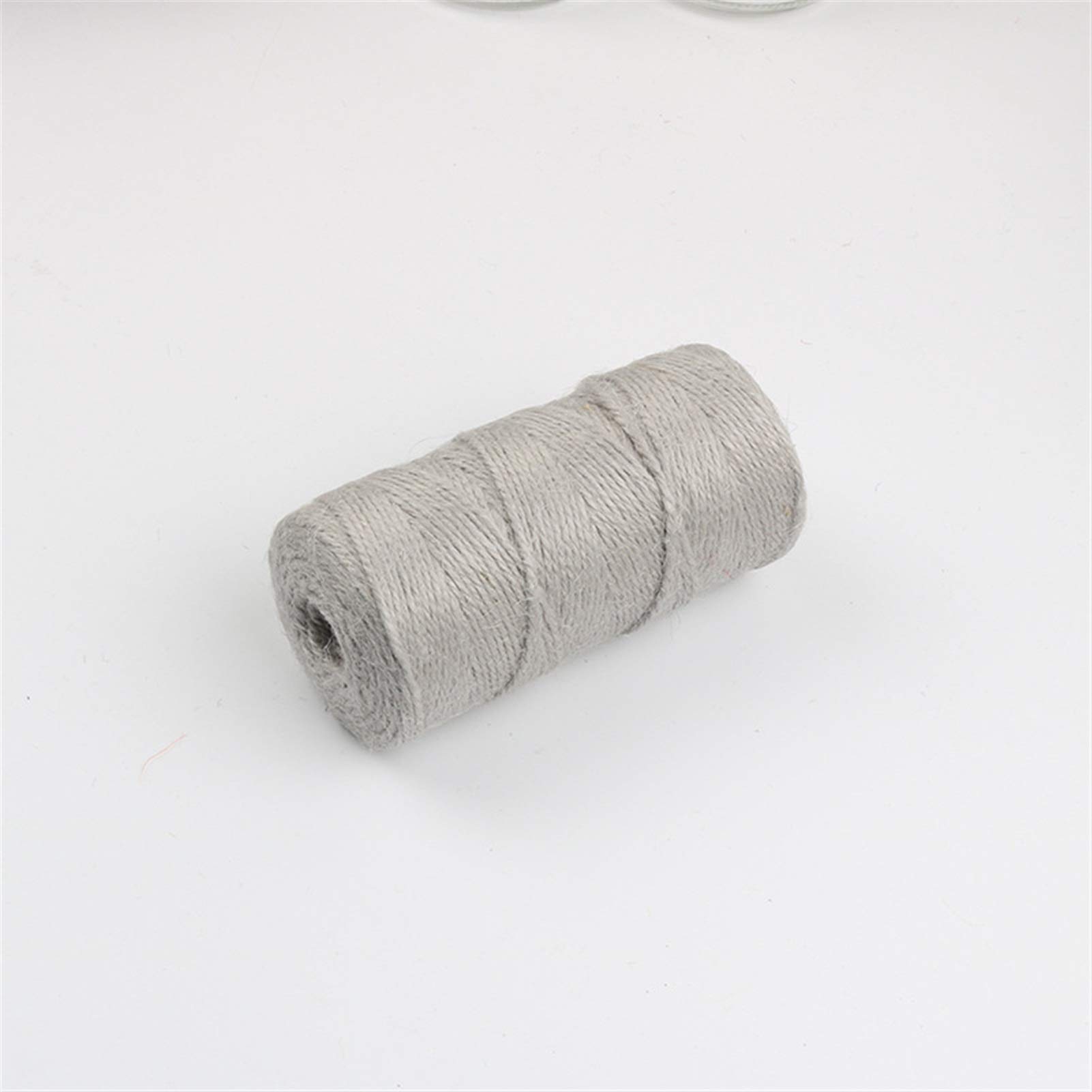 Zkenshan-Natural Jute Twine Jute Twine Burlap String, 100M(109 Yards) Hemp Rope DIY Hang Tag Gift Packing Color Cords Wedding Party Decor Crafts Arts, Natural Jute Fiber (Color : Gray Hemp Rope)