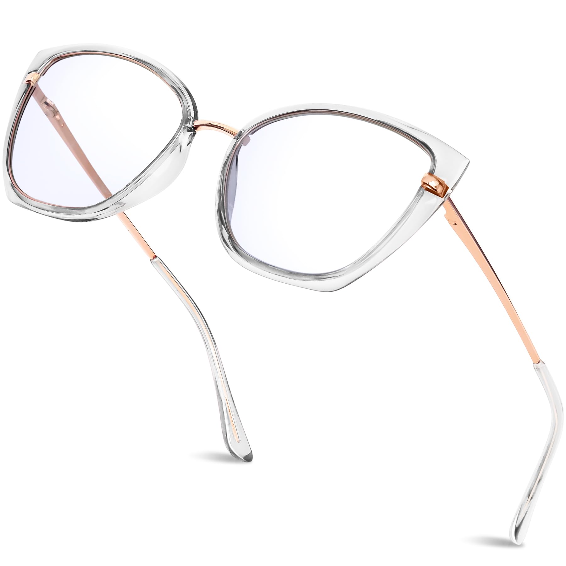 KANASTAL Fashion Blue Light Blocking Glasses for Women and Men, Butterfly Metal Filter Blue-light Eyewear Ultra Light TV PC Computer Gaming Glass