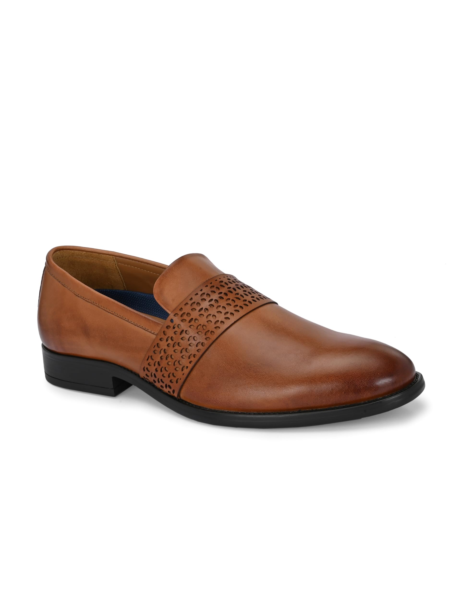 Tan Perforated Slip-Ons-image-27