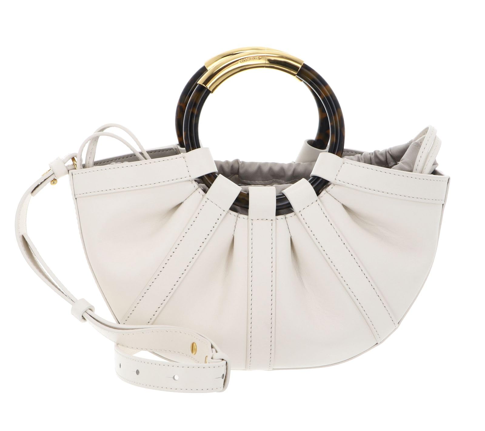 Coccinelle sac à main Shell Handbag en cuir véritable lisse - 6
