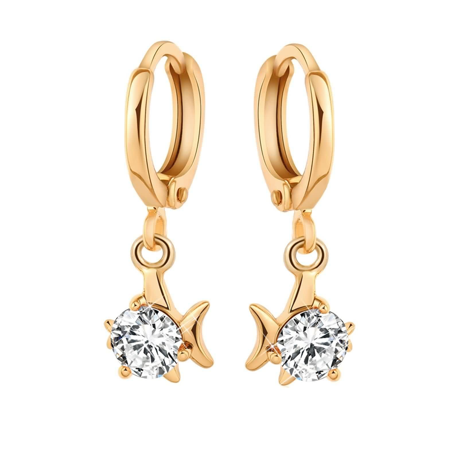 KnSam Pendientes de aro para mujer, oro de 18 quilates, con moissanita, pequeños Au 750, oro