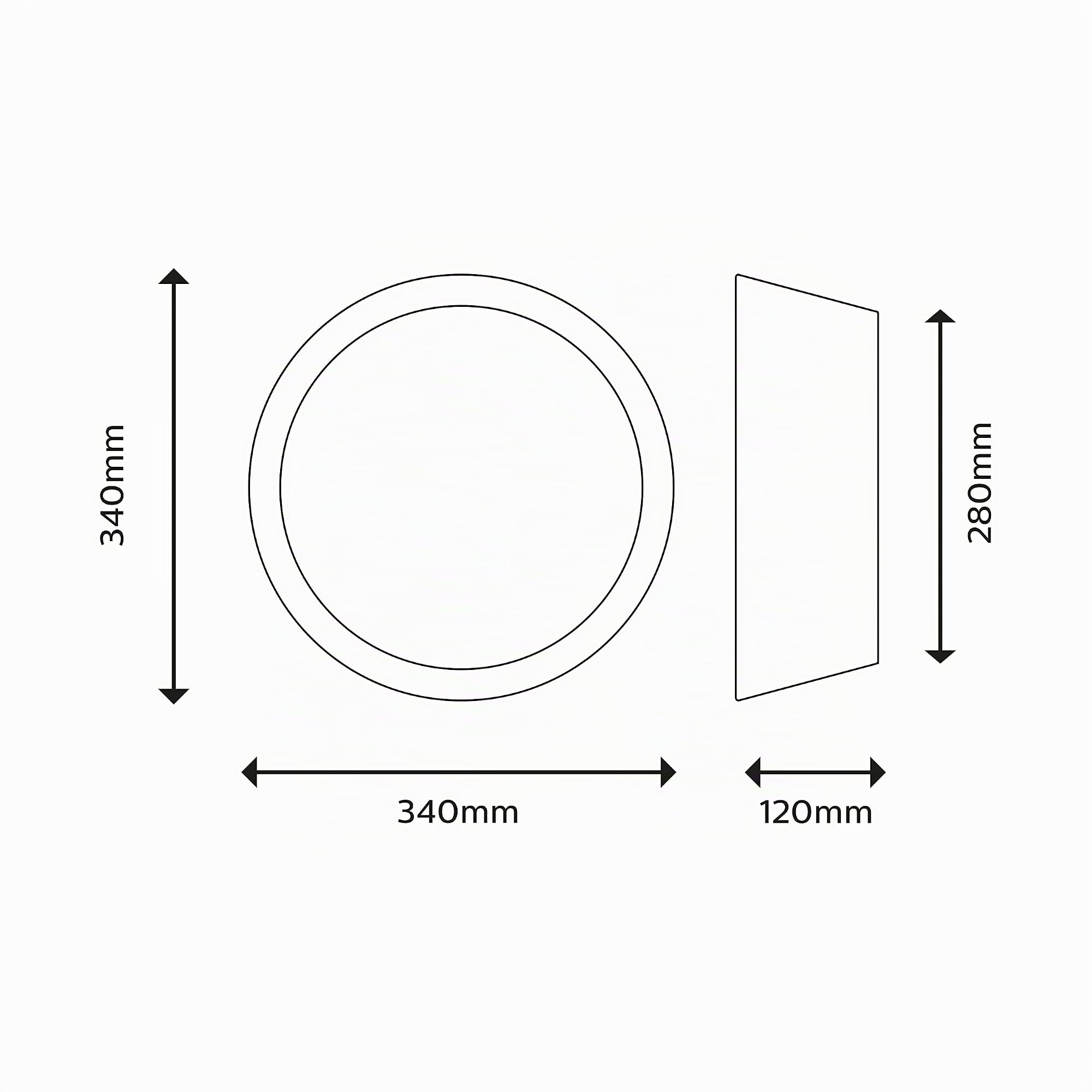 PLAFÓN INTERIOR DE LED 14W 1100lm 3000K MOD. DAWN LUZ CALIDA. COLOR GRIS Ø34x12cm PHILIPS