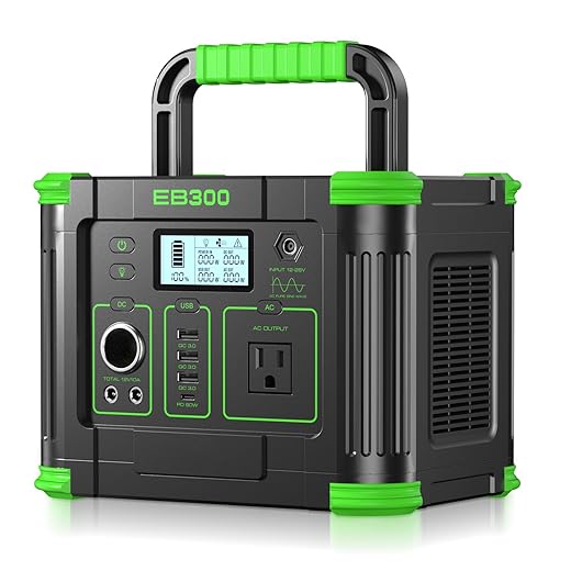 Portable Power Station 300W, GRECELL 288Wh Solar Generator with 60W USB-C PD Output, 110V Pure Sine Wave AC Outlet Backup Lithium Battery for Outdoors Camping Travel Hunting Home Blackout (600W Surge)
