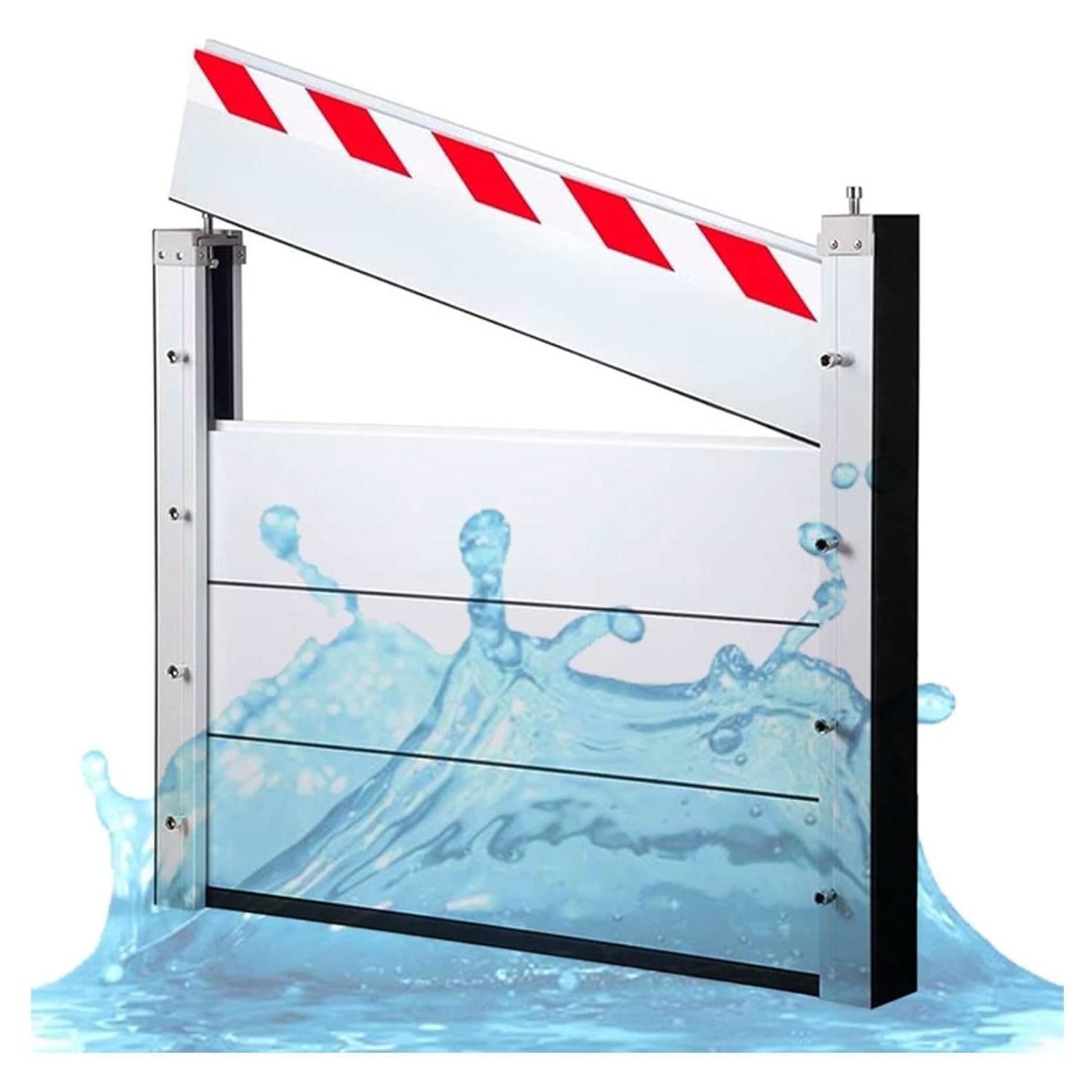 Barrière Anti-inondation Aluminium De 86 96 106 116 126 136 146 156cm Long Réutilisable Batardeau Anti Inondation De 20 40cm High pour Garage Porte(Outside,116 * 20cm)