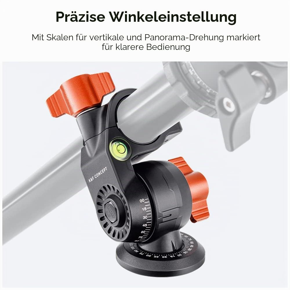 K&F Concept Mittelsaeule Auslegearm Kameraauslegearm 30cm mit Spigot 1/4 Zoll u. 3/8 Zoll Belastbarkeit 5KG schwarz