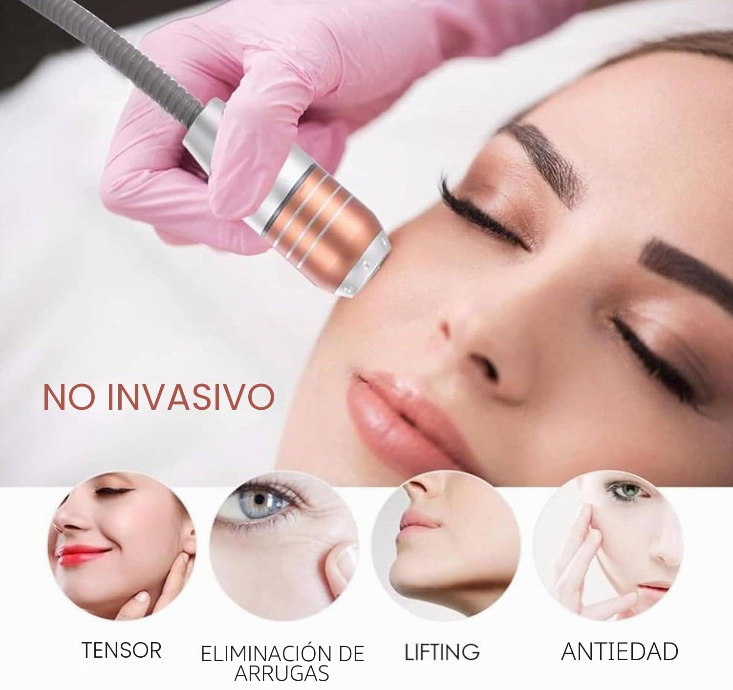 Máquina Hifu Reafirmante Profesional,Máquina de Belleza Facial para Lifting,Tonificar,Reafirmar y Eliminar Arrugas,con 2 Cabezales,Pantalla táctil y Ajuste multinivel