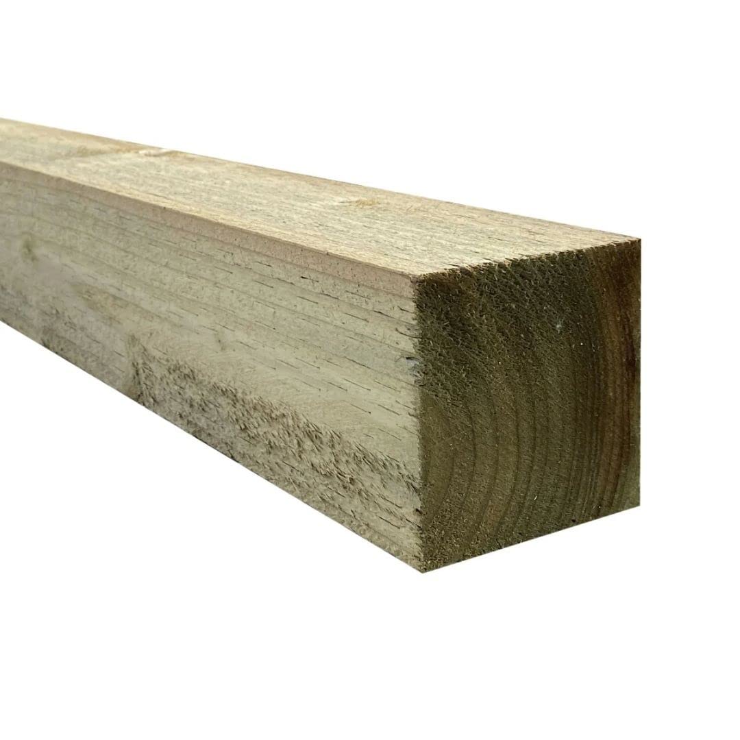 Suregreen Green Sure Fence Posts Bulk Pack – 20 X 1.8M Treated Square Timber Posts | 50Mm X 50Mm | Ideal For Garden Fencing & Landscaping (20 Pack)