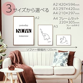 Amazon.co.jp: 北欧 モノクロ 英語 ポスター アートポスター A4