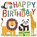 ARTEBENE Serviette Papierserviette Zootiere Happy Birthday Kindergeburtstag Tissue | 33 x 33 cm | 20 Stück | 3-lagig | Hochwertige Serviette für Kindergeburtstag, Geburtstag, Kinderfete