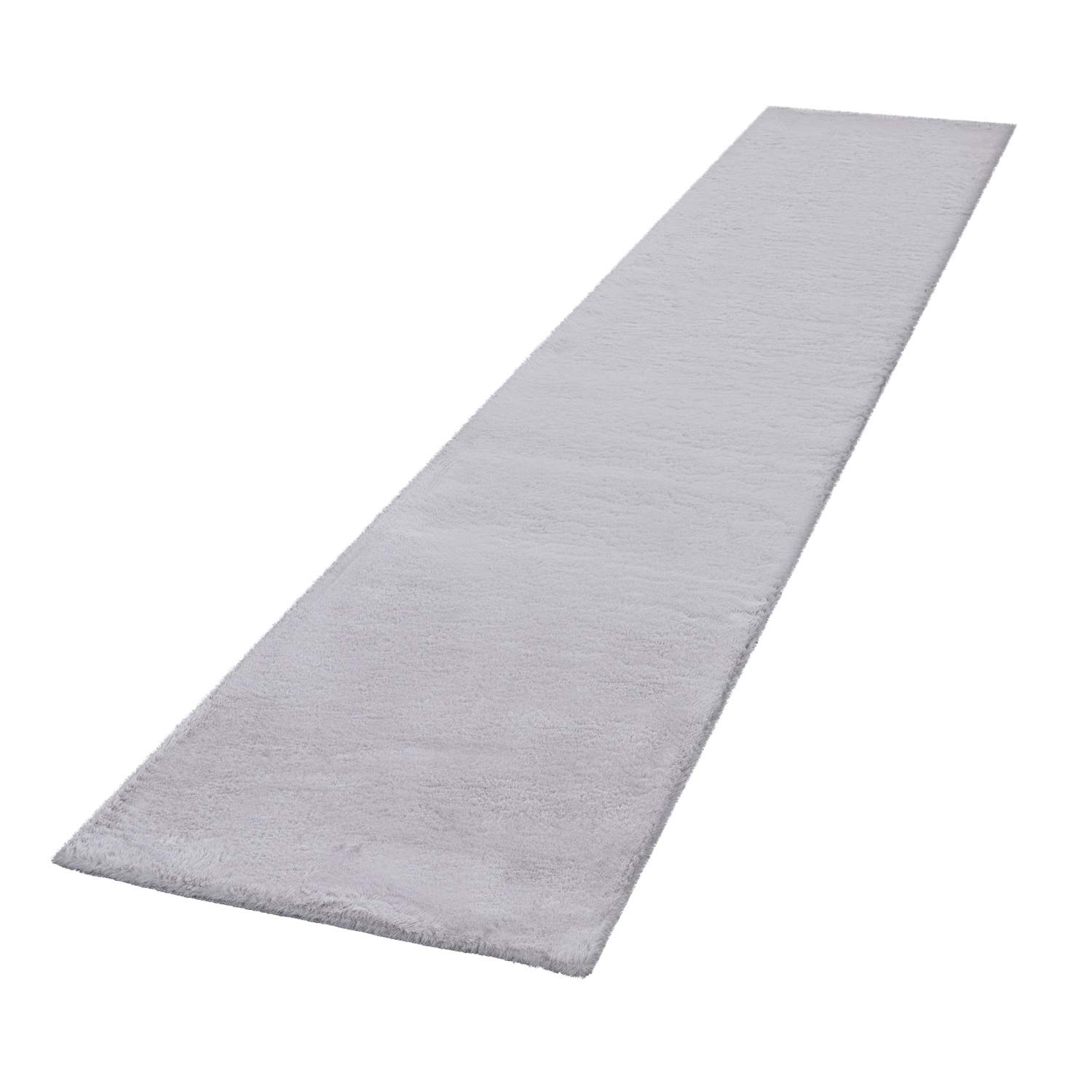 Paco Home Hochflor Teppich Für Wohnzimmer Softes Kaninchenfell Imitat Kunstfell In Grau, Grösse:80x150 cm