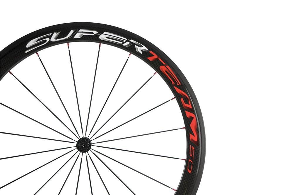 Amazon | Superteam バイク 50mm クリンチャーカーボンホイールザー 幅