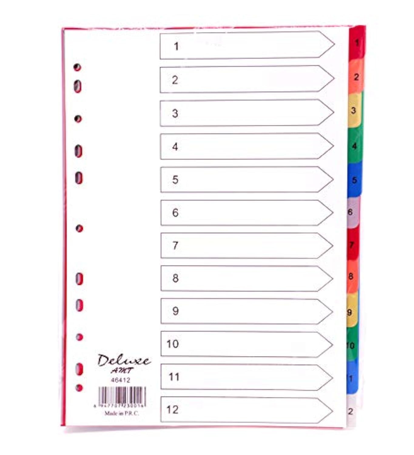 DELUXE Plastic Divider with Number Sets (A4)