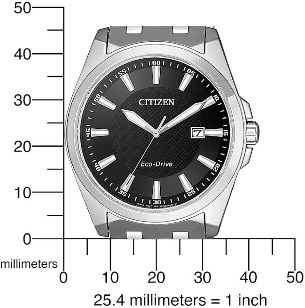 Citizen Orologio Analogo al Quarzo Uomo con Cinturino in Acciaio Inossidabile BM7108-81E