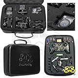 DIY Carrying Case (Small) for Mini Drone Quadcopter, Action Cameras- Pre-cut Pick and Pluck Foam - Fits Syma, Hubsan, JJRC, Cheerson, Holystone, GoPro, SJCAM- Splash-Proof | EVA - Maximum Protection