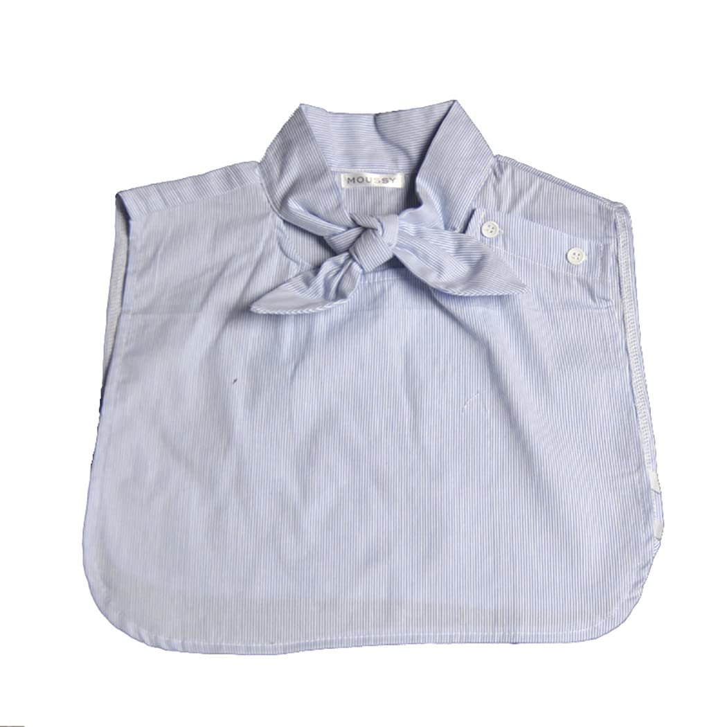 Fake Collar Stripe Dickey Detachable Bow Collars Set Half Top Mock Blouse Collar for Women