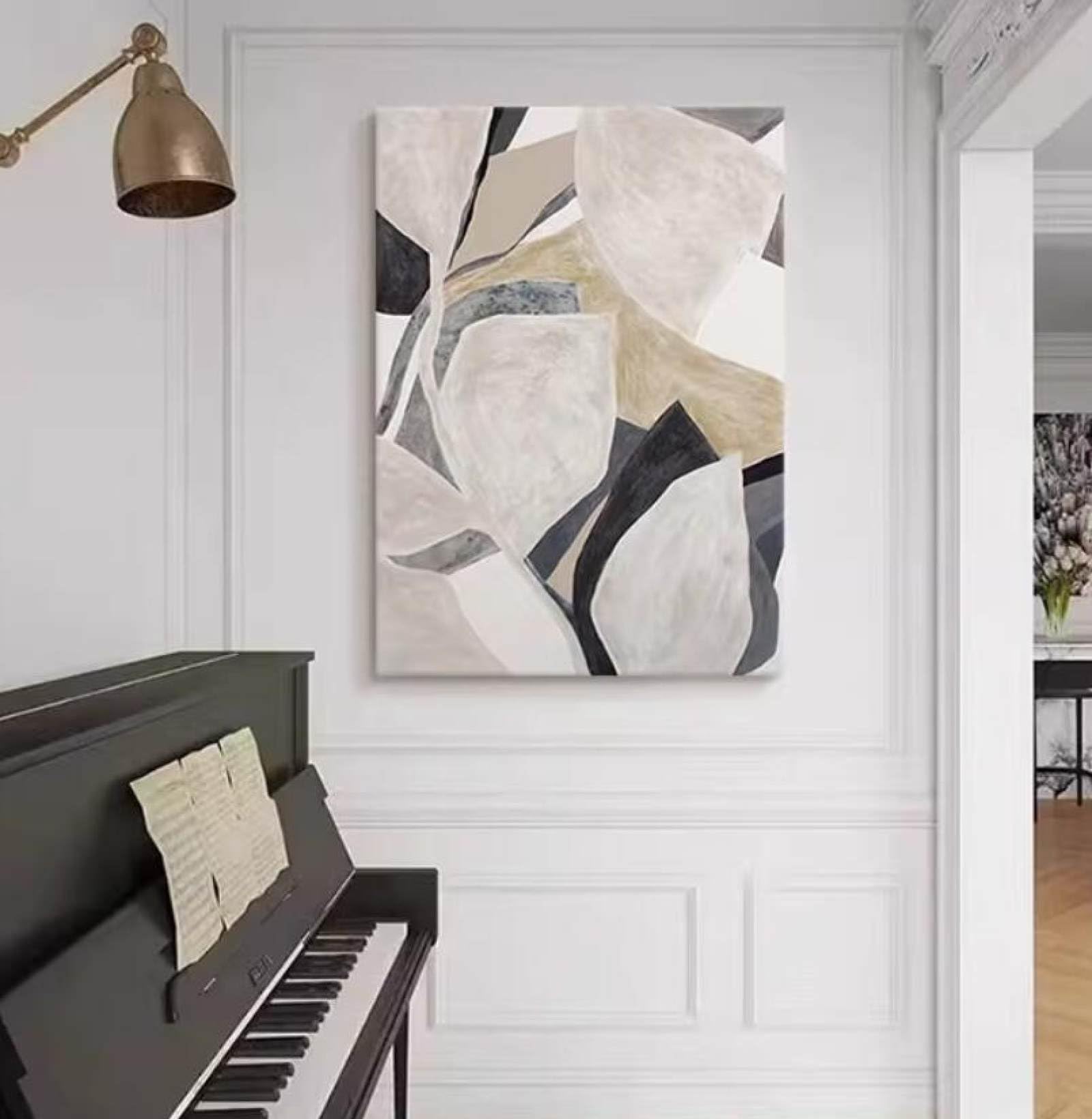Peinture à l'huile sur toile minimaliste pour sublimer votre décoration de salon