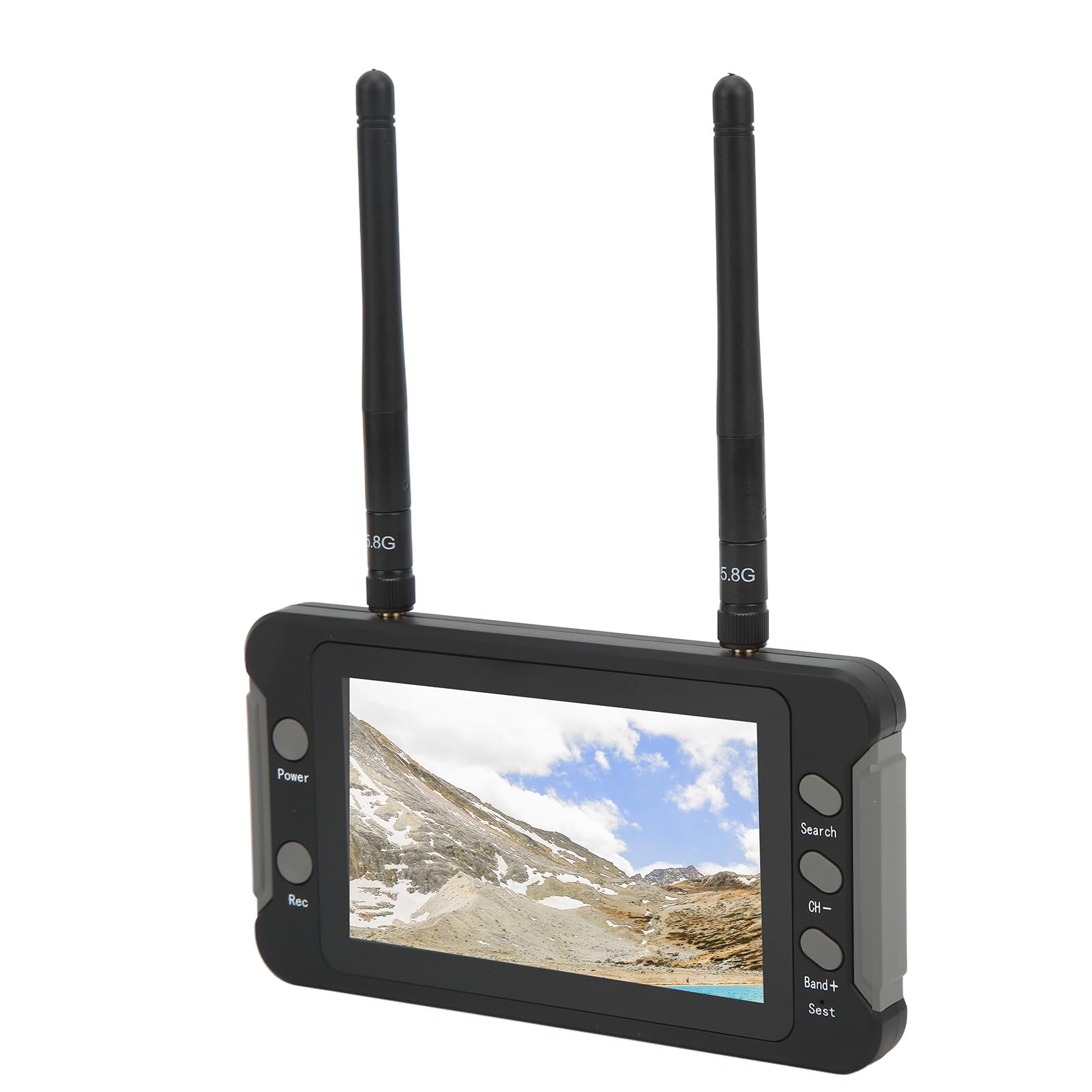 FPV Ricevitore Monitor, Multi Modalità RC Drone Display Schermo Stabile Segnale 5.8GHz 40CH DVR Funzione per Quadcopter