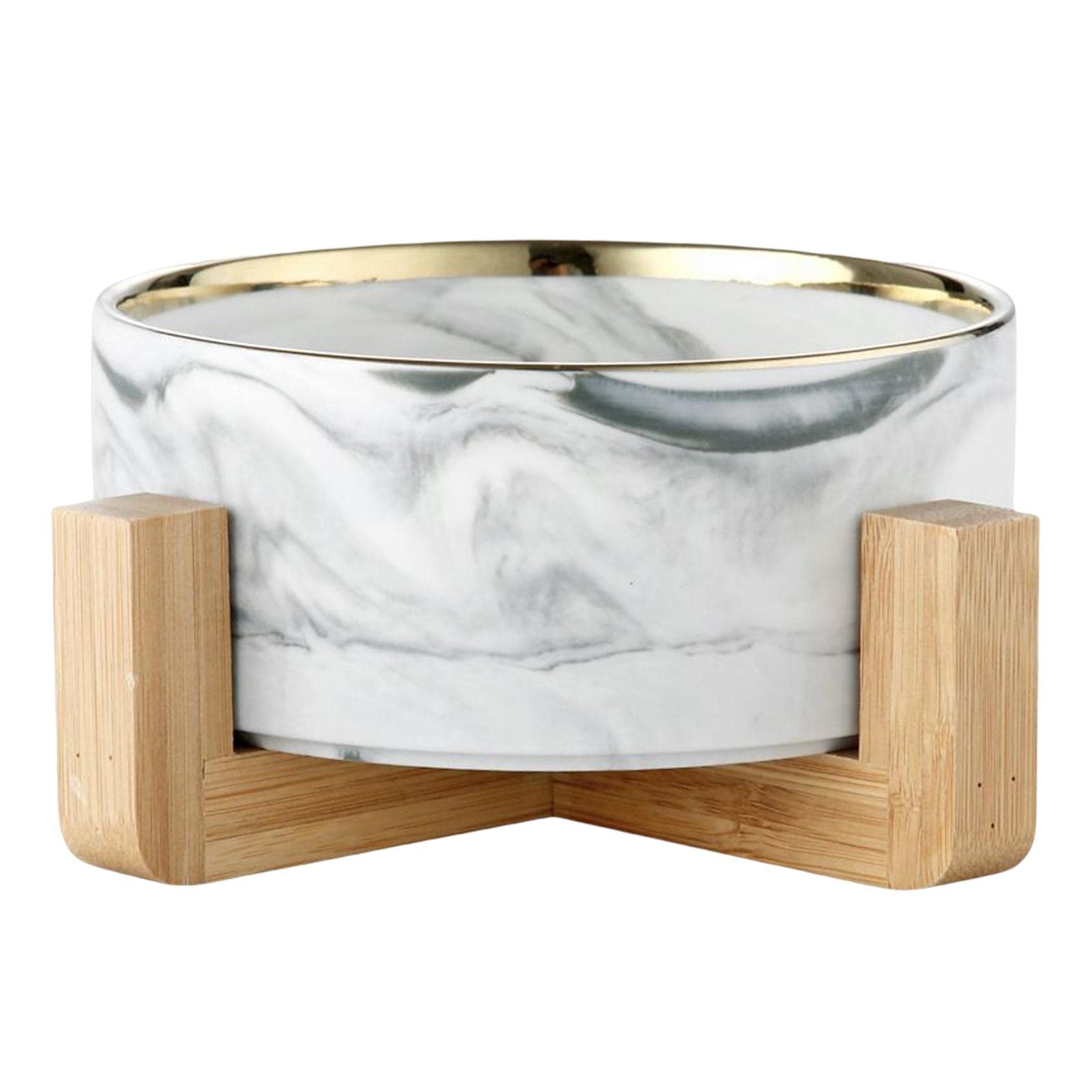 Enakshi Marbling Ceramic Pet Bowl with Wood Stand Cat and Dog Feeding Supplies Single Bowl Gray |Pet Supplies | Dog Supplies | Dishes, Feeders & Fountains (B0BQJCMJFC) Amazon Price History, Amazon Price Tracker