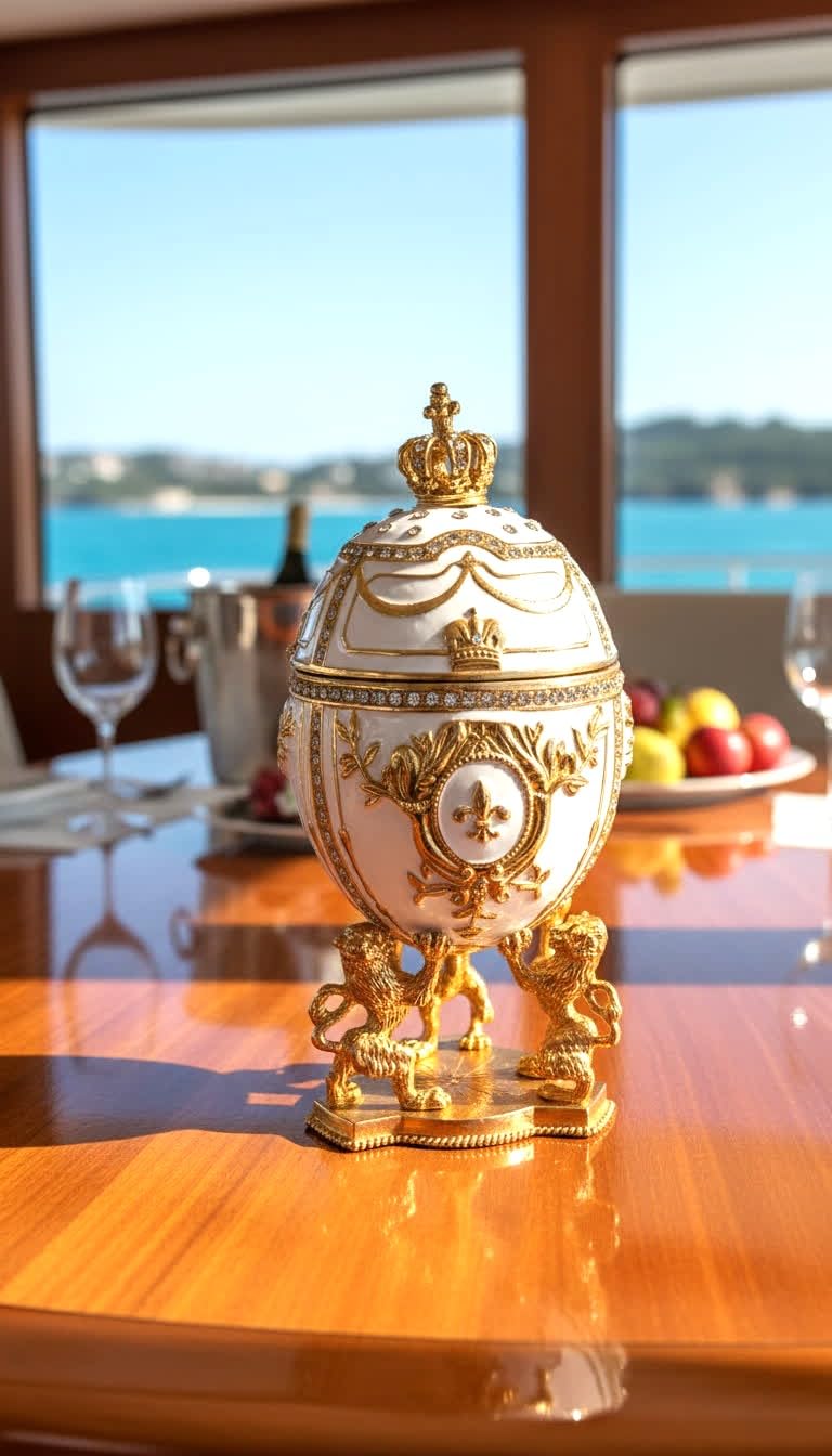 Boîte à bijoux Fabergé pour illuminer votre coiffeuse lors des grands matins
