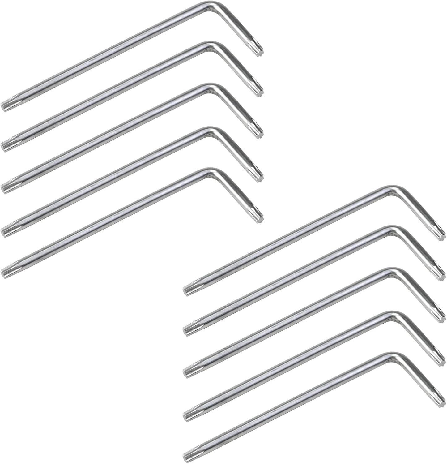 Dnyta 10 Pcs LShaped Hex Key Wrench with Cross Screwdriver Head, T10