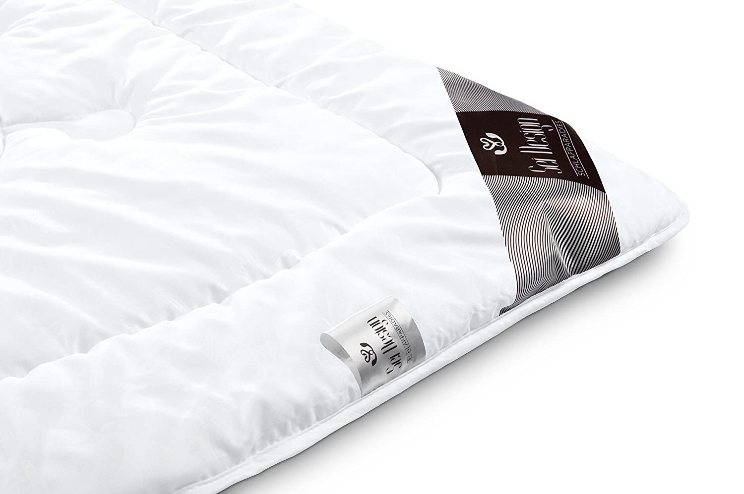 Couette de Qualité 100x135, chaud d'hiver, de Sei Design avec couverture en microfibres - extra doux, respirant et indéformable. Remplissage de haute qualité, fibre creuse siliconée, très douce et lisse. Idéal pour les personnes allergiques.