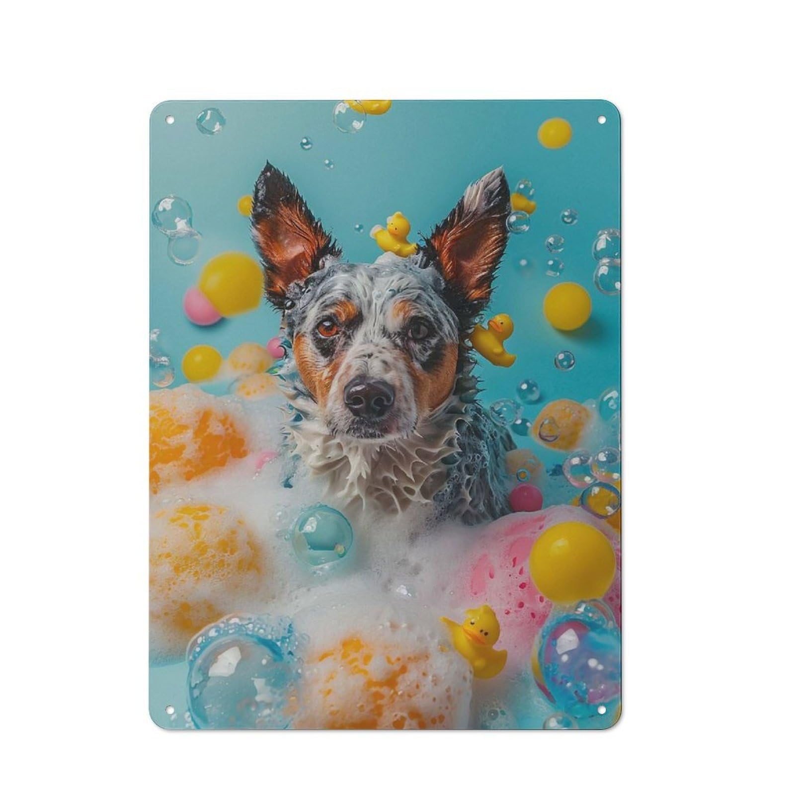 Junmoney Australian Cattle Dog Retro Tin Wall Plaque 40X30cm Featuring For Garage Wall, For Vintage Wall Decor Fans, For Themed Room Decoration