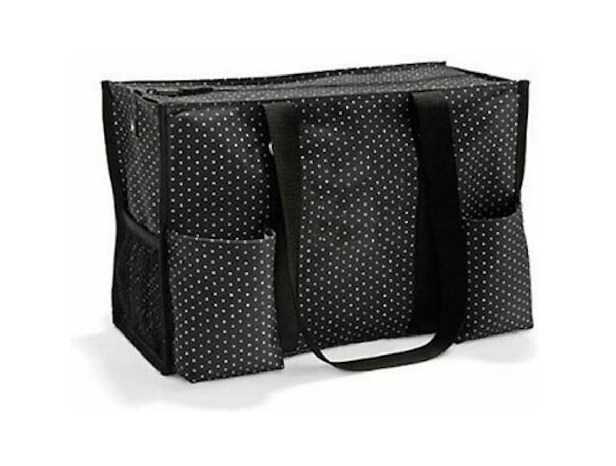 Amazon.com: Thirty One Zip Top Organizing Utility Tote Swiss Dot