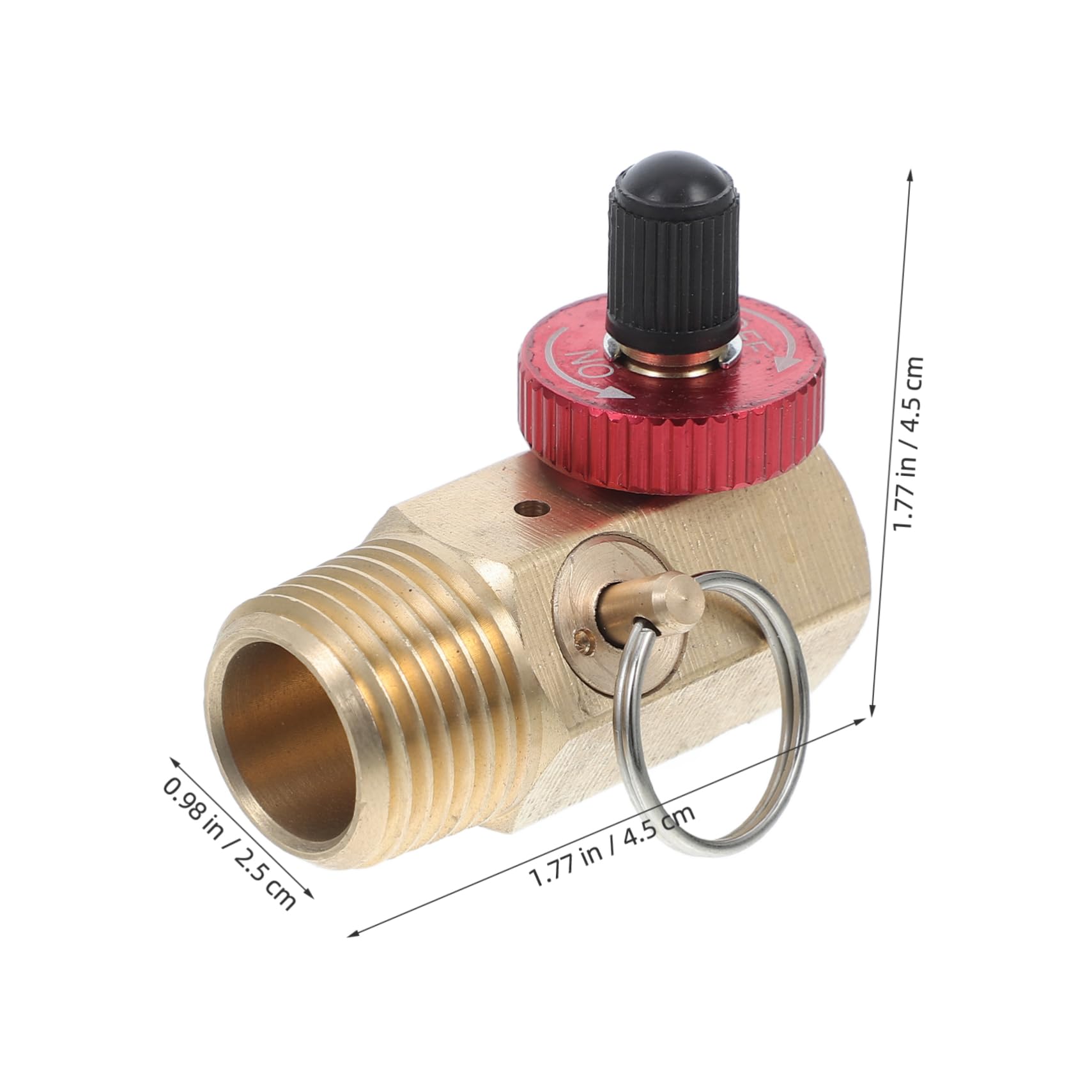 Messing Kombiventil 1/2x1/4 Npt, 2 Stück, Gold