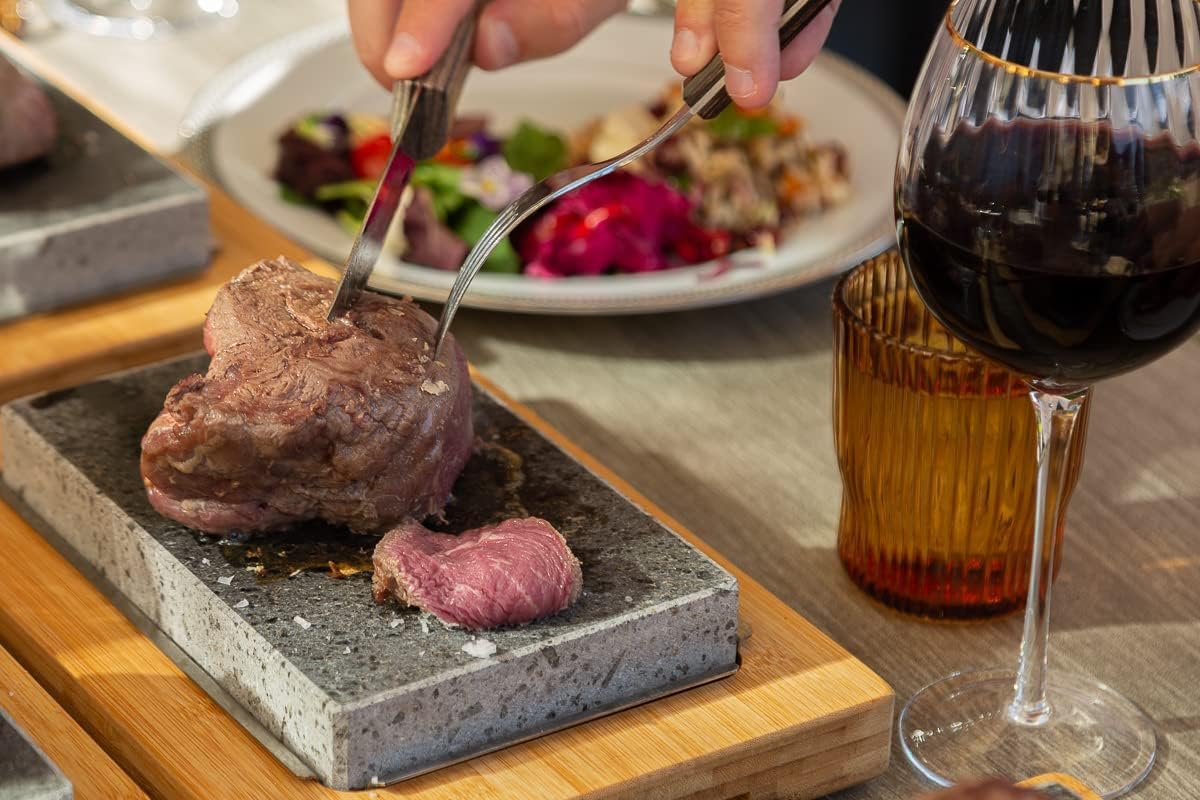 Black Rock Grill Hot Stone Kochen Lavastein - Steaksteine Hot Stone Kochen, Steak Grill, Kochstein