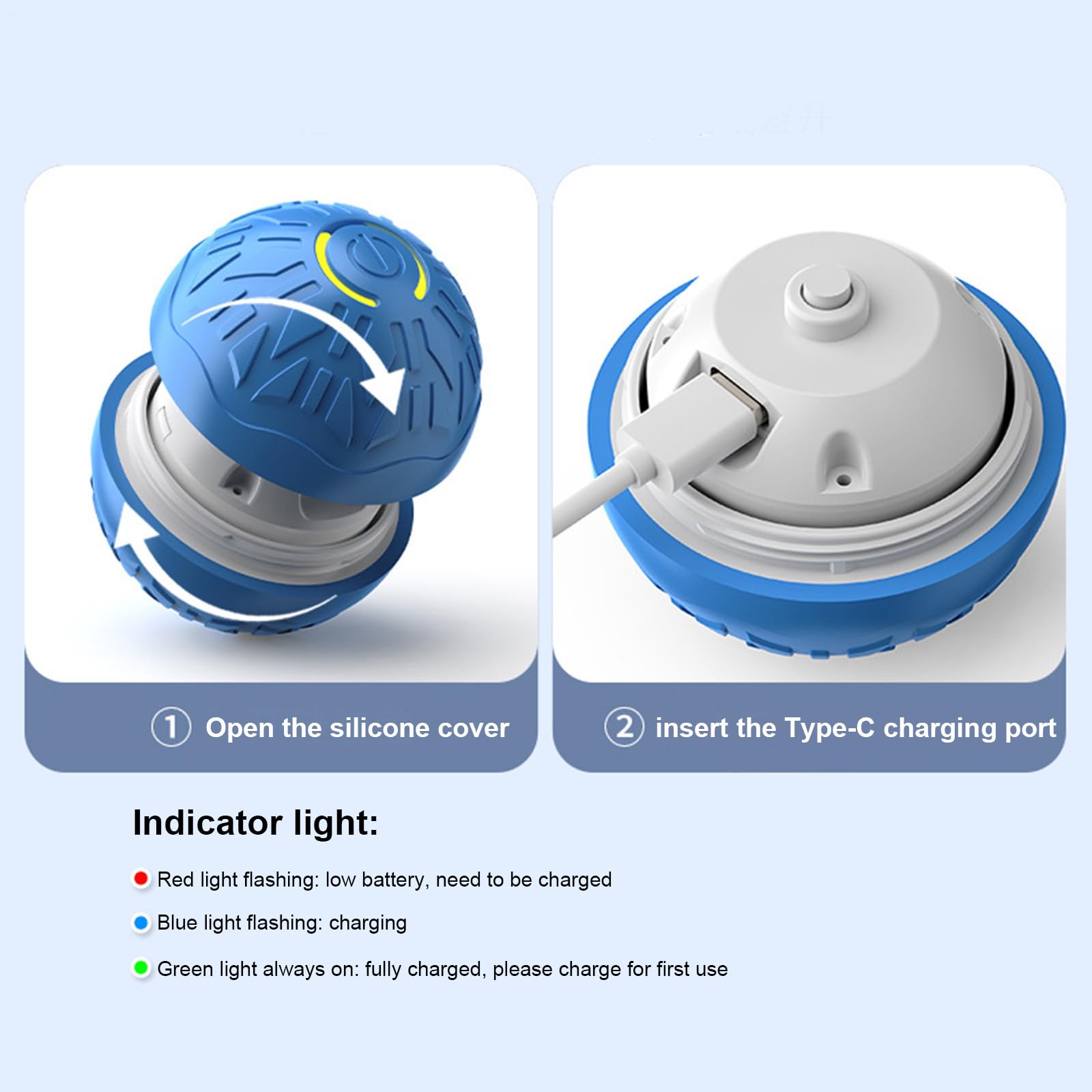 Électrique Bleu Pour Chien, à Roulement Automatique, Adapté Aux Jeux De Mastication Et De Poursuite En Interieur Et En Exterieur 99378797