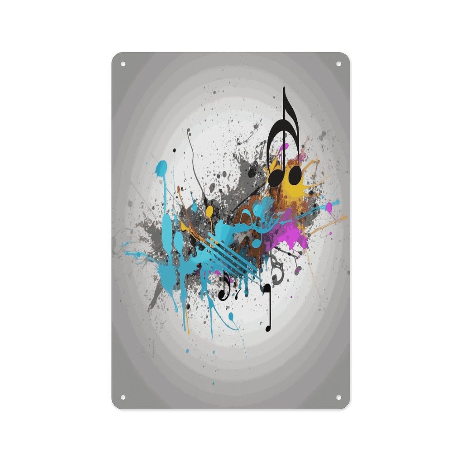 Fekiloot Style Musical With Spray Wall Decor Metal Signs Tin Signs Poster