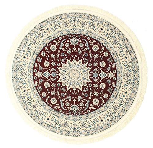 RugVista, Nain Emilia, Teppich, Mittelflor, ∅ 150 cm, Rund, Oeko-Tex Standard 100, Polyester, Flur, Schlafzimmer, Küche…