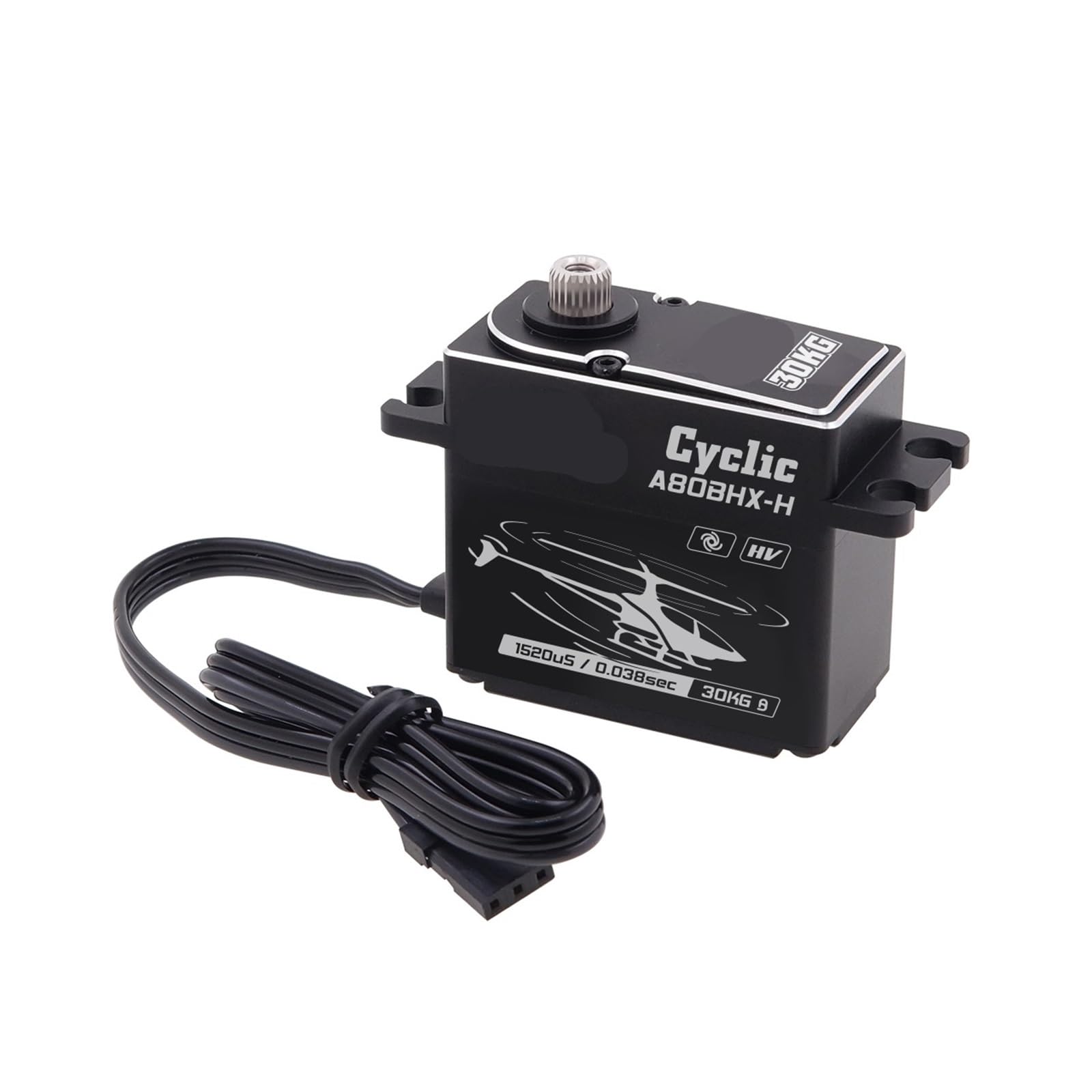 Servo A80BHP-H 18.5KG HV Fast Brushless Digital for RC 570-800 Size 450-700 Class Helicopters(A80BHX-H Cyclic)