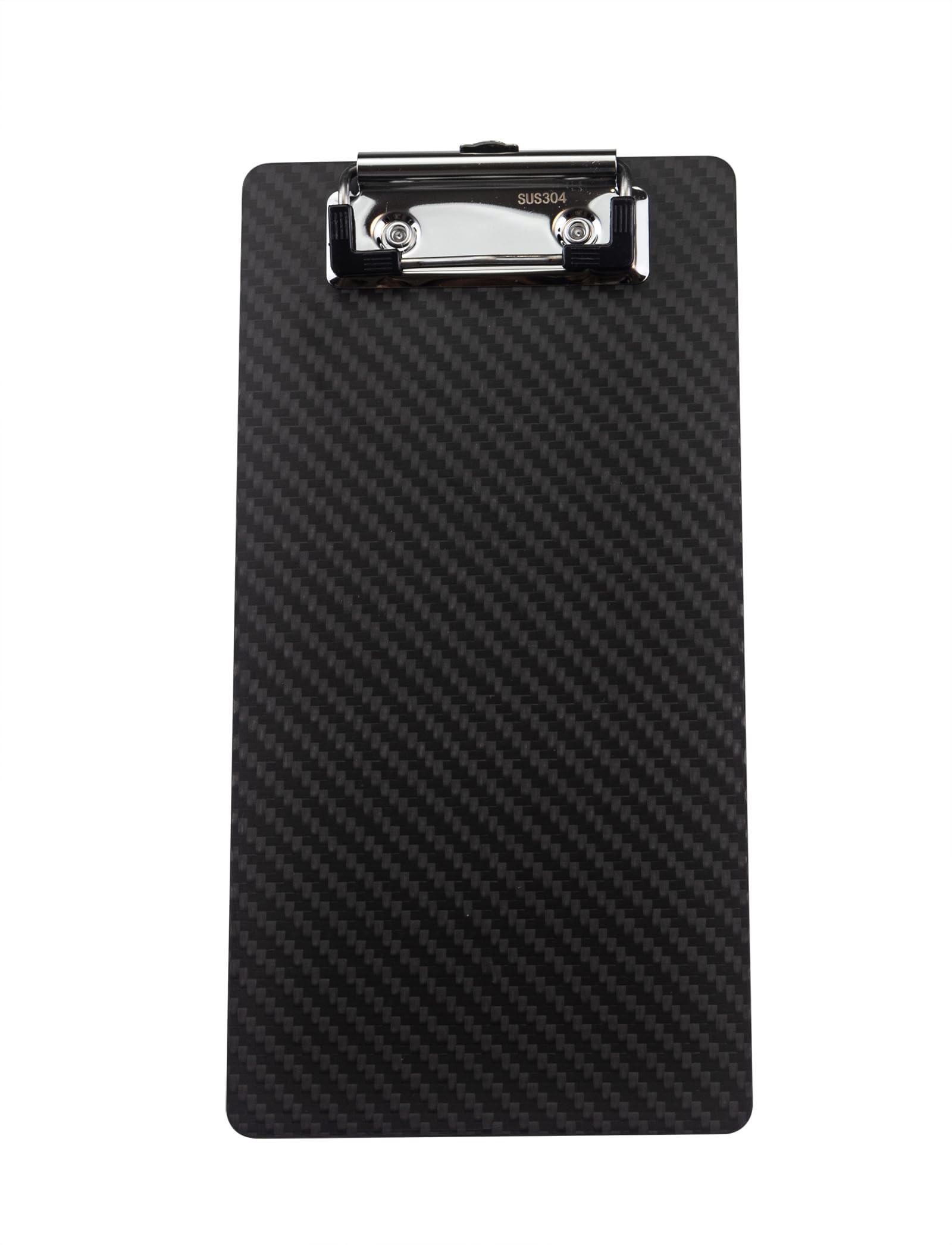 Carbon Fiber Mini Clipboard 4x8,Small Long Clip Boards A7 Size with 304 Stainless Steel Clip,Portable Pocket Clipboards for Menu Holder,Restaurant