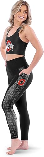 Miniatura 2 de CERTO Leggings de cintura alta con 2 bolsillos para mujer NCAA Team 78