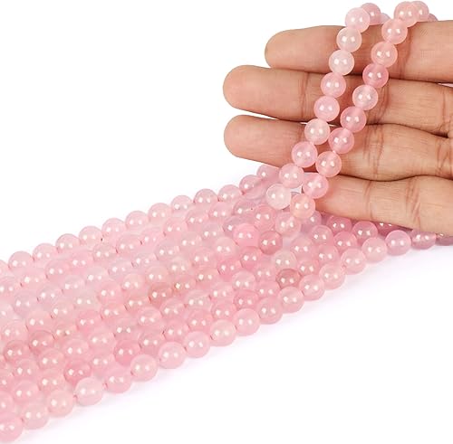 Miniatura 16 de GEMHUB Cuentas redondas sueltas de piedras preciosas naturales de 0.315 pulgadas para la fabricación de joyas, cuentas curativas de cristal para Ojo