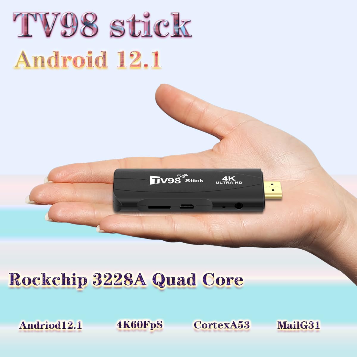 Android 12.0 TV Box,2025 Smart TV STICK box, Streaming Stick 4K